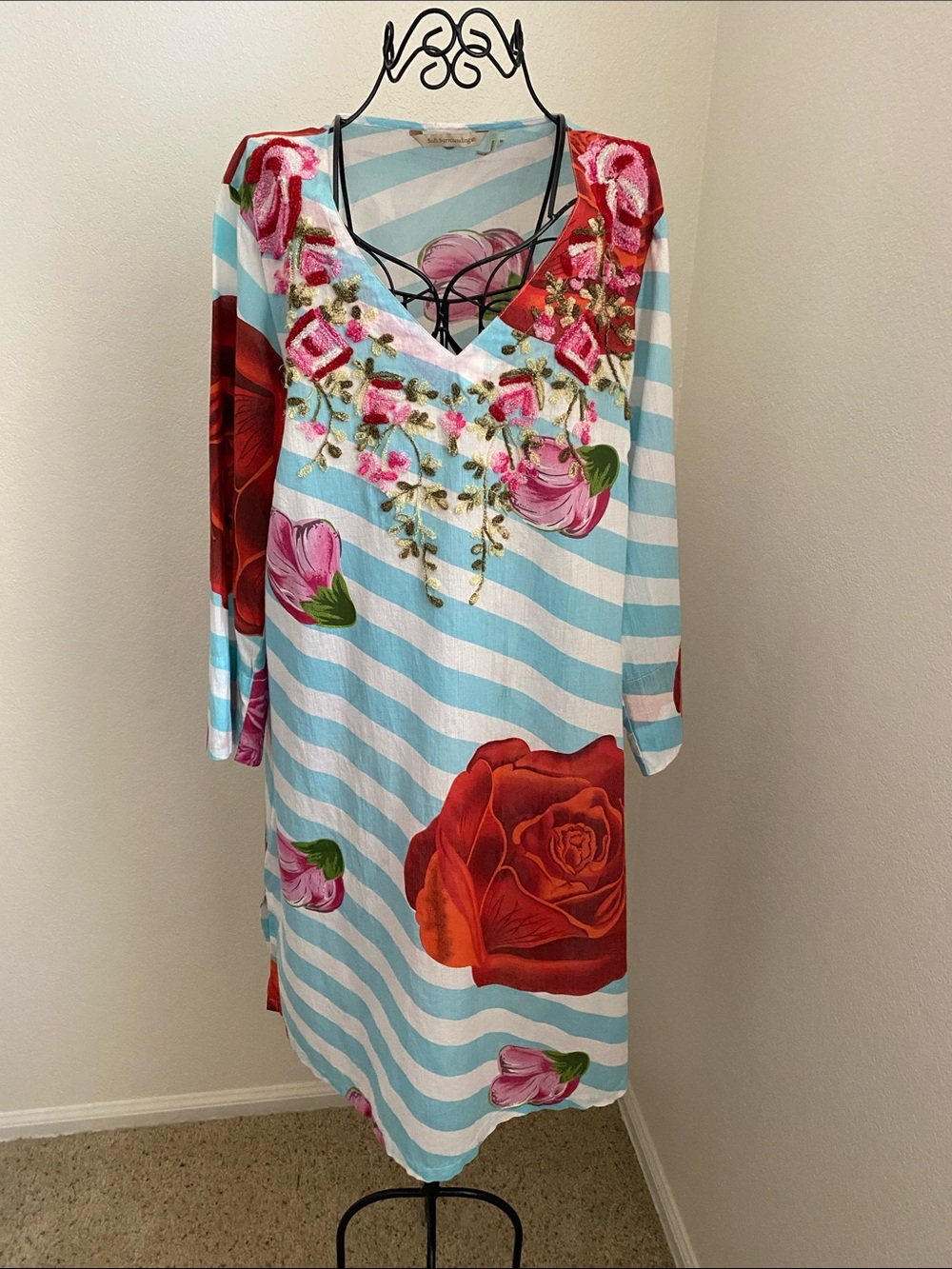 Soft Surroundings Embroidered Cotton Dress